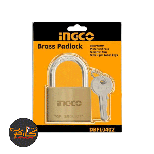قفل-آویز-برنجی-ضد-سرقت-40-میلیمتر-اینکو-DBPL0402